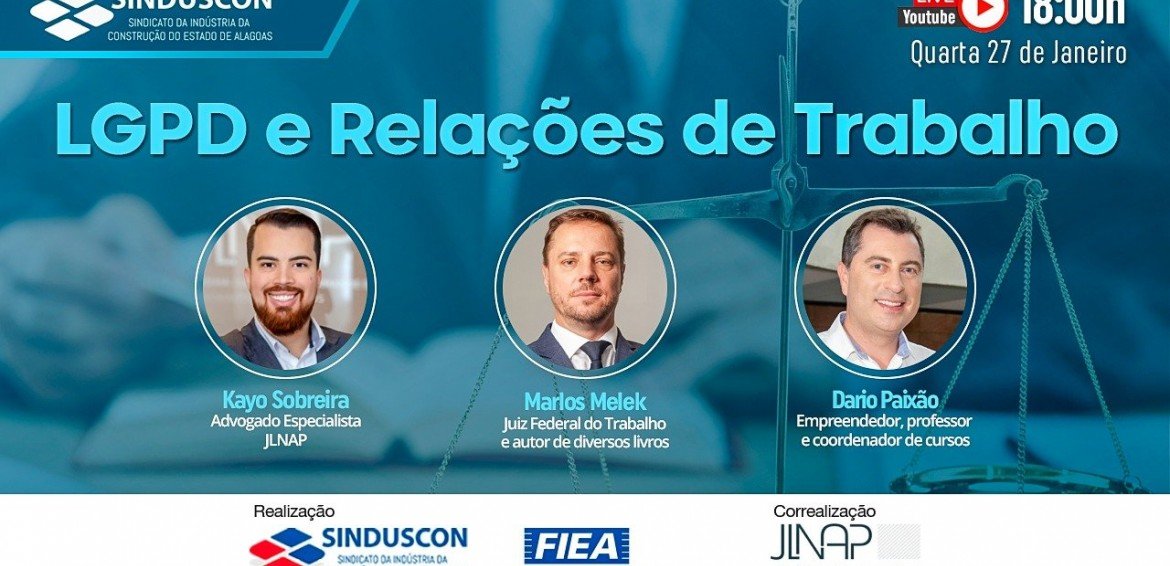LIVE promovida pelo SINDUSCON-AL